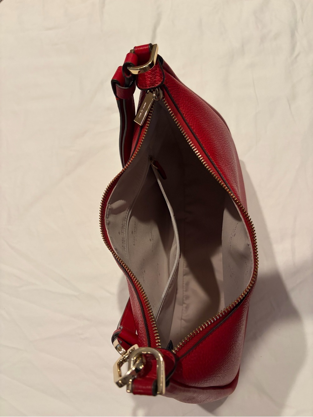 ❤️❤️Kate Spade Red Pebbled Leather Shoulder Bag with Matching Card Case❤️❤️ - Picture 9 of 9